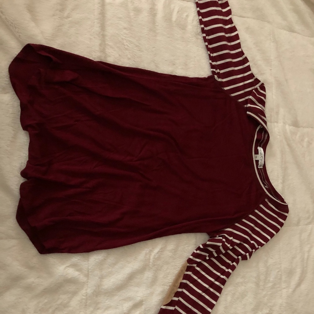 burgundy dress top